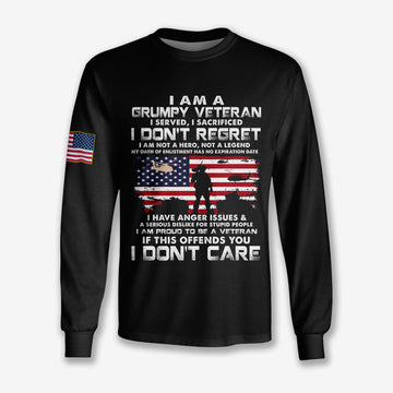 I Am A Grumpy Veteran - Long Sleeve