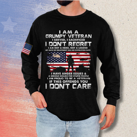 I Am A Grumpy Veteran - Long Sleeve