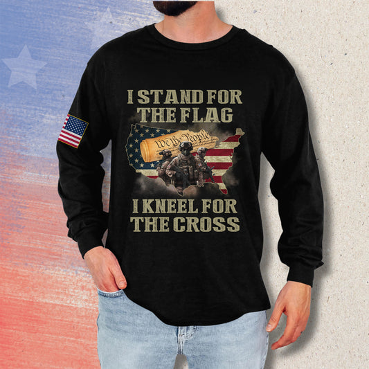 I Stand For The Flag I Kneel For The Cross - Long Sleeve