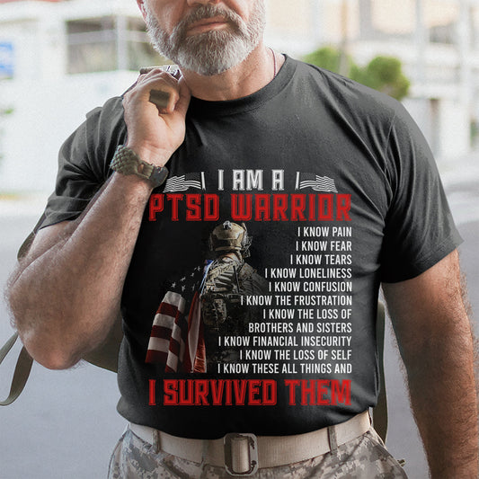 11 Ptsd Warrior Patriot Shirt - Army Shirt - Veteran Shirt - Gifts For Men, Father And Husband On Veteran Day Memorial Day