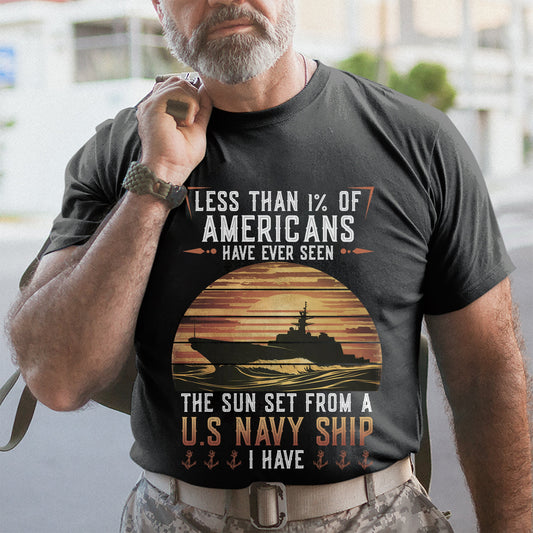 Sunset From Navy Ship - Gifts For Veteran - Gifts For Soilder - Navy Shirt For Husband, Boy Friend, Father