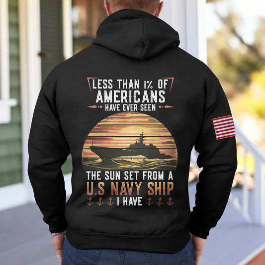 Sunset From Navy Ship - Hoodie