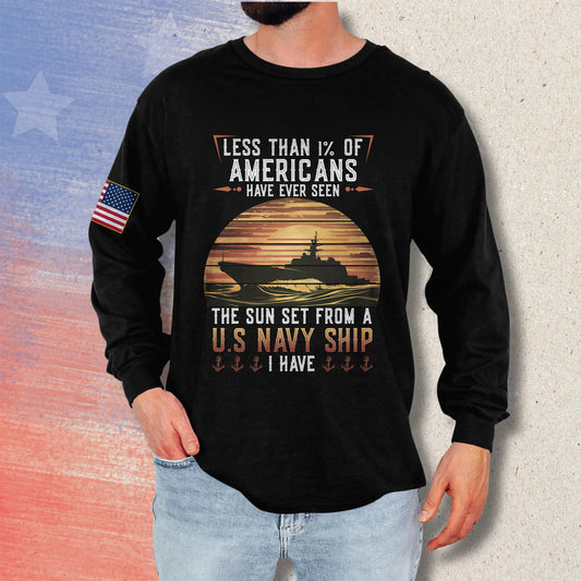 Sunset From Navy Ship - Long Sleeve