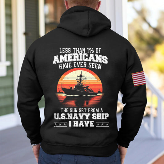 The Sunset From A U.S Navy Ship - Hoodie