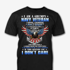 I Am A Grumpy Navy Veteran - T-Shirt