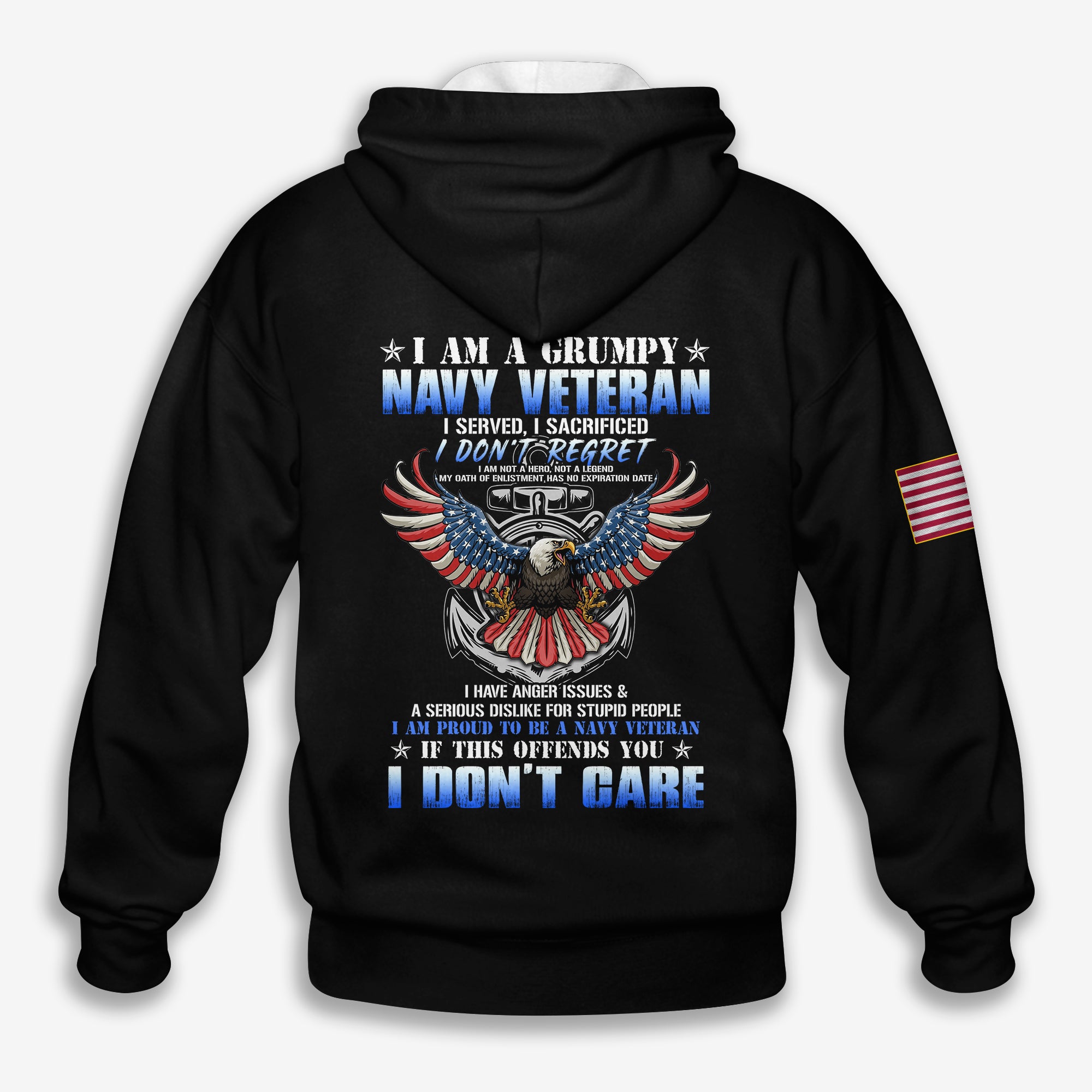 I Am A Grumpy Navy Veteran - Hoodie