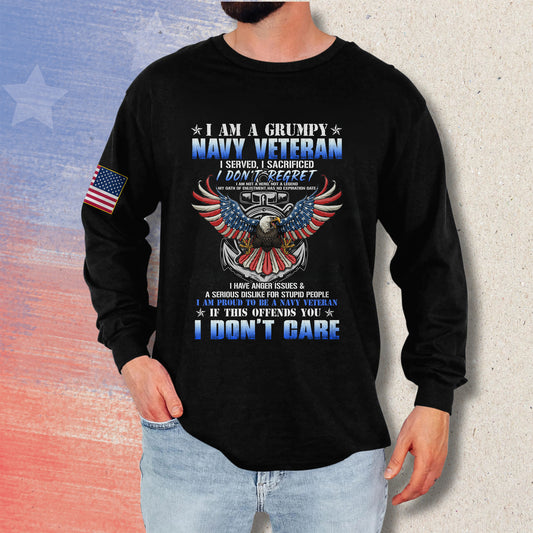 I Am A Grumpy Navy Veteran - Long Sleeve