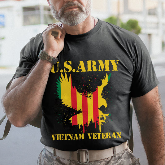 Vietnam Veteran Patriot Shirt - Army Shirt - Veteran Shirt - Gifts For Men, Father And Husband On Veteran Day Memorial Day GB082407