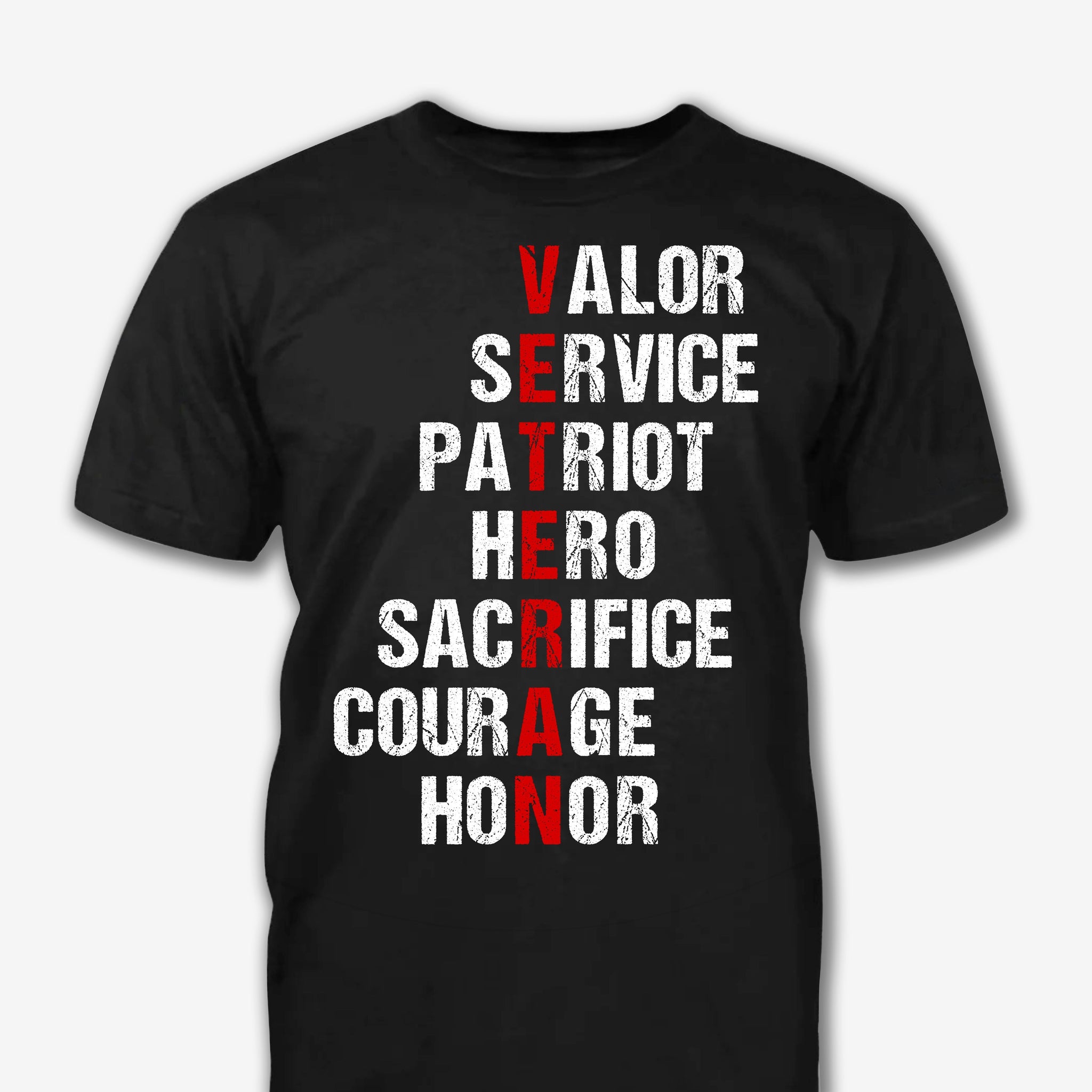 Valor Service Patriot Hero Sacrifice Courage Honor - Patriot Shirt - Army Shirt - Veteran Shirt - Gifts For Men, Father And Husband On Veteran Day Memorial Day Father Day