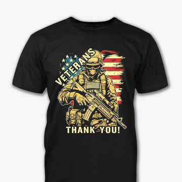 Veteran Thanks You Patriot Shirt - Army Shirt - Veteran Shirt - Gifts For Men, Father And Husband On Veteran Day Memorial Day