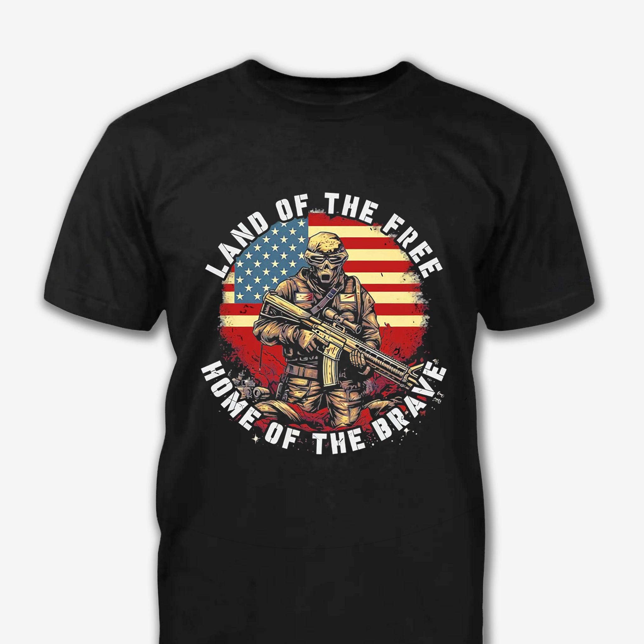 Land Of The Free Home Of The Brave Patriot Shirt - Army Shirt - Veteran Shirt - Gifts For Men, Father And Husband On Veteran Day Memorial Day